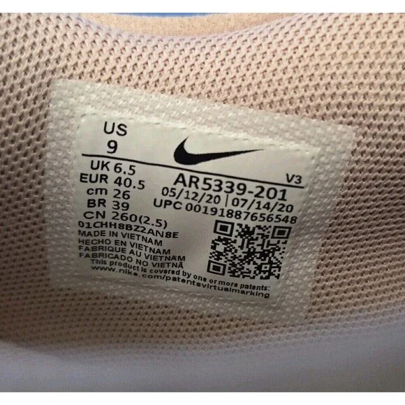 Nike Air Force 1 Sage Low Pink Particle Beige AR5339-201 Women’s 8/9 - SEE DESC - Picture 5 of 13